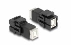 DeLock Keystone-Modul USB 2.0, B ? B, (f-f) Schwarz