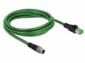 DeLock Patchkabel M12-RJ45 SF/UTP, 2 m, 4 Pin D-kodiert