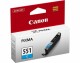 Canon Tinte 6509B001 / CLI-551C cyan, 7ml, zu PIXMA