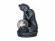 EGLO Leuchten Gartenlicht Solardekoration Buddha, 19.5 cm, Grau