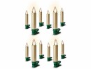 Lumix LED Baumkerze SuperLight Flame, Gold, 12er-Starter Set