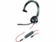 Poly Headset Blackwire 3315 MS USB-A/C, Klinke, Schwarz