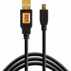 Tether Tools TetherPro, USB 2.0 Kabel, Stecker A / Mini-B, 4.6 m, Schwarz