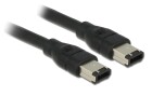 DeLock FireWire-Kabel 400Mbps 6Pin-6Pin 2 m, Datenanschluss