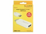 DeLock Adapter Displayport - HDMI aktiv, 4K, weiss, Kabeltyp