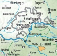 KÜMMERLY+FREY Wanderkarte 1:60'000 325902201 Schaffhausen-Winterthur