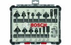 Bosch Professional Fräserset 1/4"-Schaft, 15-teilig, Zubehörtyp: Fräser, Set