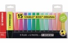 STABILO Textmarker Boss 15er Etui Mehrfarbig, Set: Ja