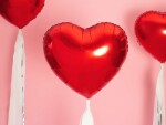 Partydeco Folienballon Herz Rot, Packungsgrösse: 1 Stück, Grösse