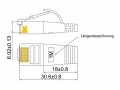 SLIM Slimpatchkabel RJ-45 - RJ-45, Cat 6, STP, 10