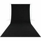 Westcott 138 Hintergrundstoff (2.7 x 6m), Schwarz, Knitterfrei