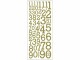 Creativ Company Metallic Sticker Zahlen 1 Blatt, Gold, Motiv: Zahlen