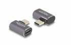 DeLock USB-Adapter gewinkelt USB-C Stecker - USB-C Buchse, USB