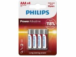 Philips Batterie Power Alkaline AAA 4 Stück, Batterietyp: AAA