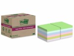 Post-it Notizzettel Super Sticky Recycling, Mehrfarbig, 12