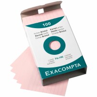 EXACOMPTA Karteikarten A7 13830B rosa liniert 100 Stk., Kein
