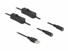 DeLock USB-Kabel USB-AStecker zu 2x DC 5.5