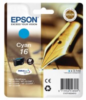 Epson Tintenpatrone cyan T162240 WF 2010/2540 165 Seiten, Kein