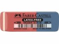 Faber-Castell Radiergummi 7070-40 Blau/Rot, Detailfarbe: Rot, Blau
