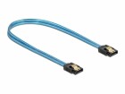 DeLock SATA-Kabel UV Leuchteffekt blau 50 cm, Datenanschluss