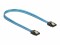 Bild 0 DeLock SATA-Kabel UV Leuchteffekt blau 50 cm, Datenanschluss