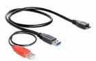 DeLock USB 3.0-Y-Kabel USB A - Micro-USB B