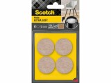 3M Filzgleiter Extra-Soft, Ø 34 mm, Beige, 4er Pack