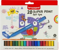 BRUYNZEEL Fasermalerset Kids Superpoint 60124020 20 Farben, Kein