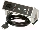 Bachmann DESK2 Steckdosenleiste Inox 1x T13, 1x Charger