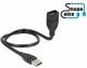 DeLock USB2.0 Shape Kabel, A - A, 50cm, SW