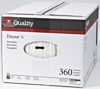 QUALITY Dinner Servietten 992247 weiss 360 Stück, Dieses