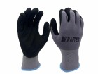 Krafter Arbeitshandschuh Nylon, 9/L, Grau/Schwarz, Grösse: L