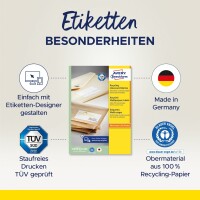 AVERY ZWECKFORM Etiketten 210x148mm LR3655 recycling 200 Stück, Kein