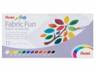 pentel Textilfarbe 12-Farben Set, Art: Textilmalfarbe