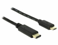 DeLock USB2.0 Kabel, C - MicroB, 2m, SW Typ
