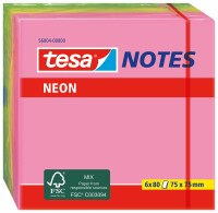 TESA Neon Notes 75x75mm 560040000 3 Farben ass. 6x80