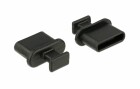 DeLock Blindstecker/Staubschutz USB-C 10 Stück Schwarz mit