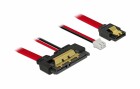 DeLock SATA3-Kombikabel 2 Pin Strom, 10 cm, Datenanschluss Seite