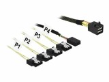 DeLock SAS-Kabel SFF-8643 - 4xSATA + Sideband 1m, Datenanschluss