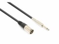 Vonyx XLR-Kabel XLRm-Klinke 6.3 1.5 m, Schwarz, Länge: 1.5