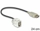 DeLock Keystone-Modul USB2.0, A - A, (f-f) 250° gewinkelt