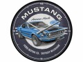 Nostalgic Art Wanduhr Ford Mustang Ø 31 cm, Blau/Schwarz, Form