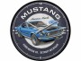 Nostalgic Art Wanduhr Ford Mustang Ø 31 cm, Blau/Schwarz, Form