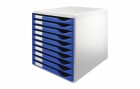 Leitz Schubladenbox Formular-Set 10 Schubladen, Blau, Anzahl