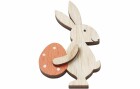 HobbyFun Mini-Tier Hase mit Ei 7 cm, Detailfarbe: Nature