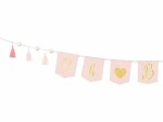 Partydeco Girlande Oh Baby 2.5 m, Gold/Hellrosa, Materialtyp: Textil