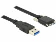 DeLock USB 3.0-Kabel verschraubbar USB A - Micro-USB B