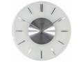 NeXtime Wanduhr Stripe Round RC Ø 40 cm Silber/Weiss