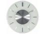 NeXtime Wanduhr Stripe Round RC Ø 40 cm Silber/Weiss