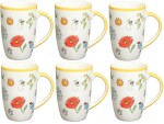 Mila Kaffeetasse Lovely Flowers 230 ml , 6 Stück